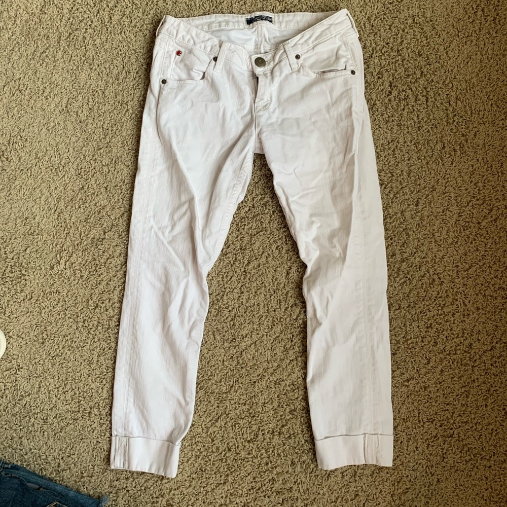 HUDSON SKINNY WHITE JEANS